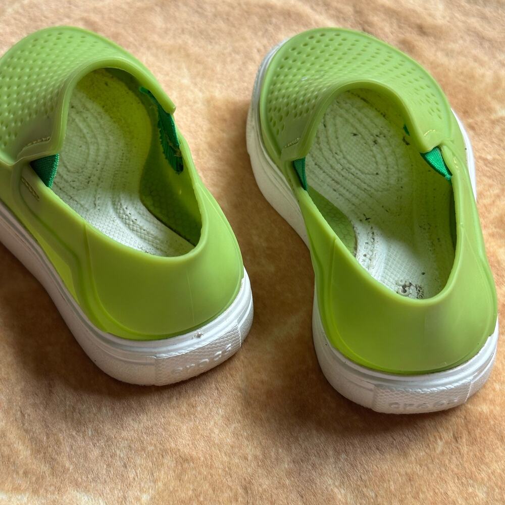 Crocs Kids CitiLane Roka Slip ons Water Boat Shoes Volt Green Shoes 7 - Picture 5 of 13